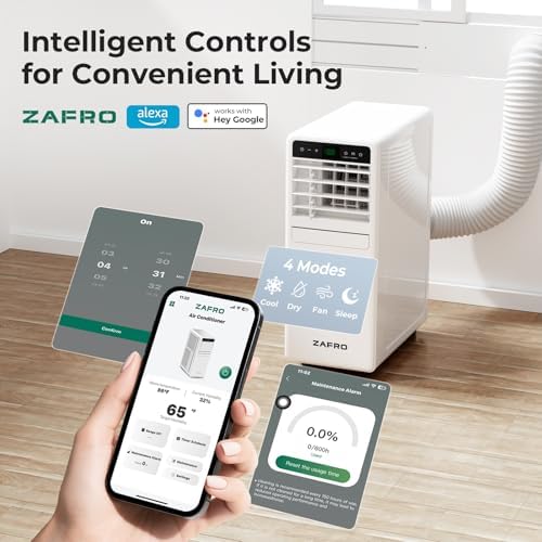 ZAFRO 12000 BTU Portable Air Conditioner with 3-in-1 Functionality