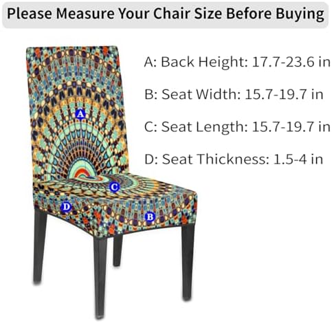 QsirBC Stretchable Dining Chair Covers Set of 1 1