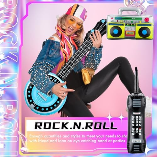 12 Piece Inflatable Party Instruments Rock Star Set 1