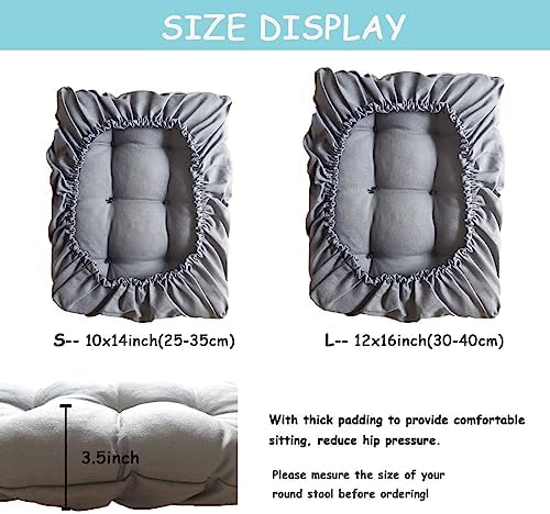 Rectangle Bar Stool Cover Cushion 12x16 Dark Gray