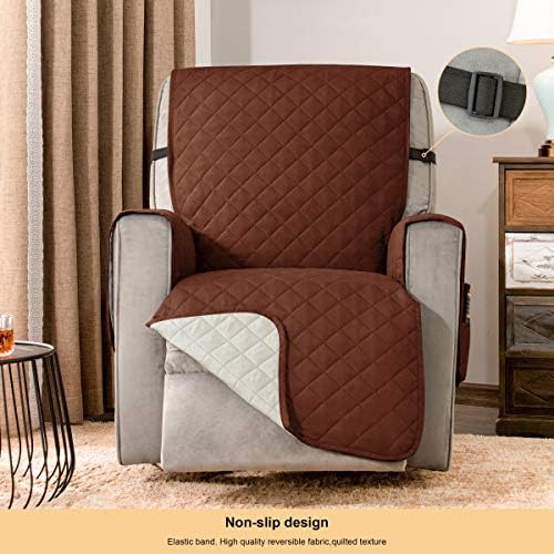 DyFun Reversible Recliner Chair Cover for Pets Kids Living Room