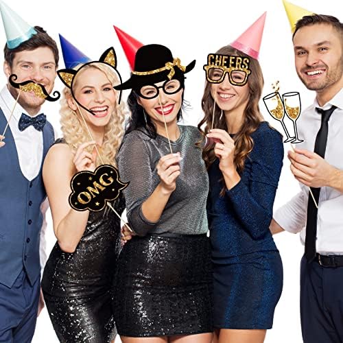 Outus 36 Pcs Birthday Photo Booth Props Kit