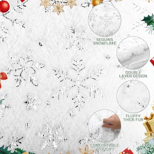 Moukeren 4 Pcs Christmas Chair Covers with Snowflakes
