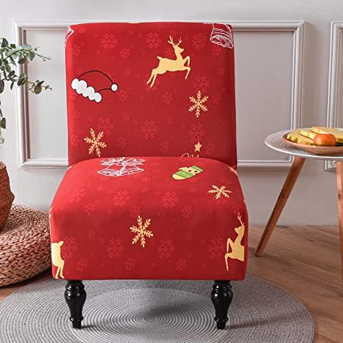 Armless Accent Chair Cover Slipcover Stretch Fit for Living Room Hotel