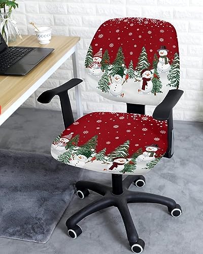 Red Christmas Chair Covers 2 Piece Universal