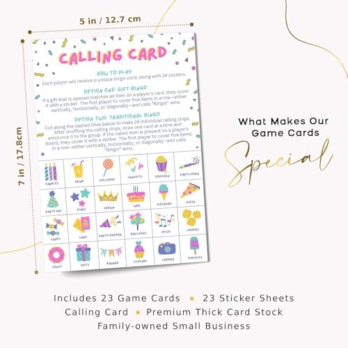 Birthday Bingo Game for Kids Party Blue