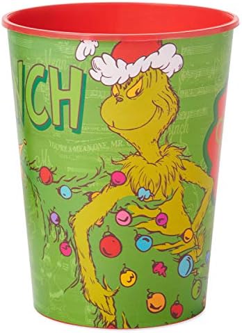 American Greetings Reusable Plastic Cups with Grinch Design