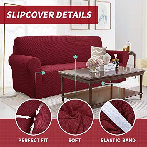 YEMYHOM Jacquard Couch Cover with Magic Stretch Fit