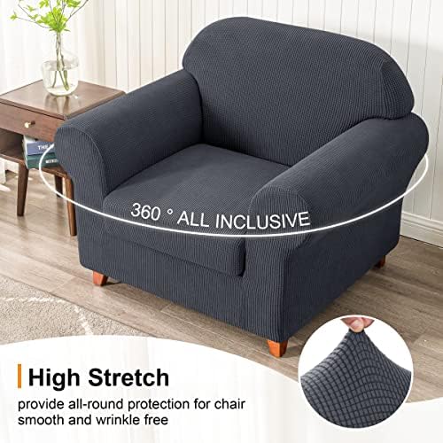 SUBRTEX Stretch Armchair Slipcover 2 Piece Set
