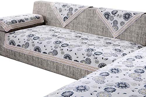 OctoRose Thick Chenille Sofa Protector with Anti-Slip Grip
