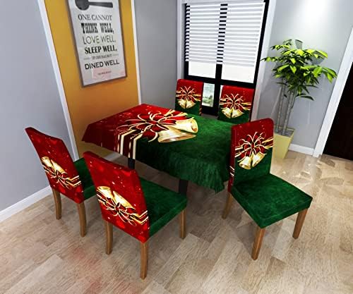 SANACYNA 6 Piece Christmas Red Bell Chair Covers