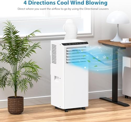 8000 BTU Portable AC 3-in-1 Cooling Dehumidifier Fan