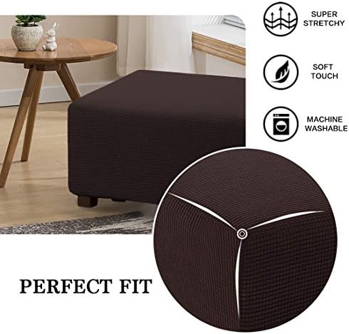 Flamingo P Stretch Ottoman Cover Soft Rectangle with Elastic Bottom