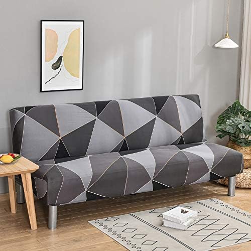 Ele ELEOPTION Triangle Print Armless Sofa Bed Cover Slipcover 1