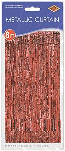Beistle 1-Ply FR Gleam N Curtain Red 1 Count 1