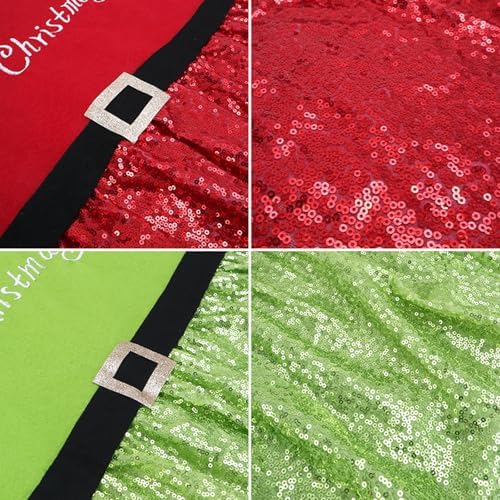 2Pcs Christmas Chair Back Covers for Holiday Decor
