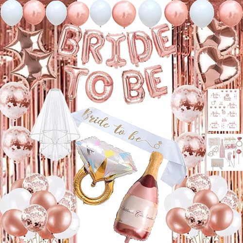 EFAILY Bachelorette Party Decor Kit Rose Gold