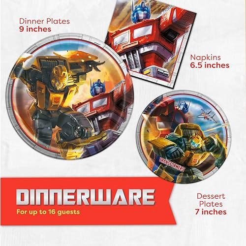 Transformers Birthday Party Supplies for 16 Guests 1
