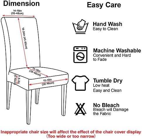 Premium Christmas Chair Covers Set of 4 for Dining Chairs