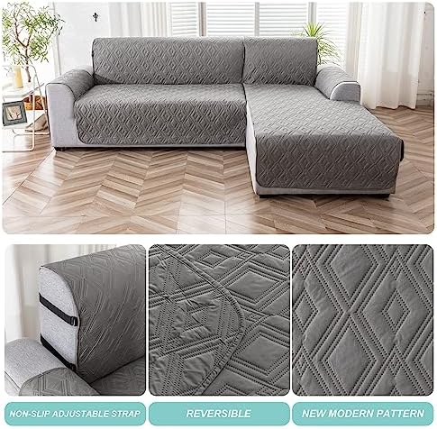 Genina Reversible Sectional Couch Covers for Pets and Kids
