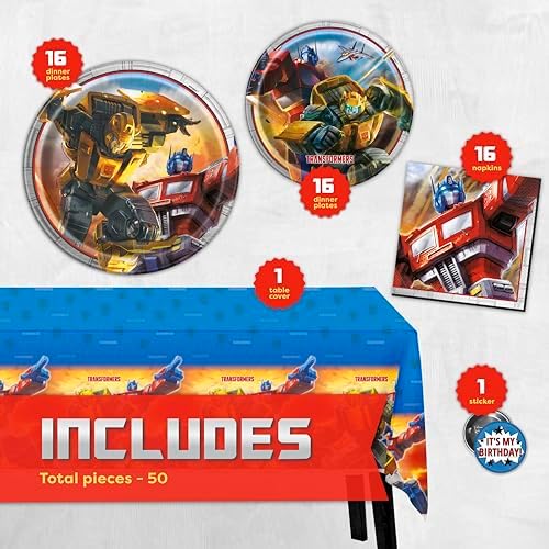 Transformers Birthday Party Supplies for 16 Guests 1