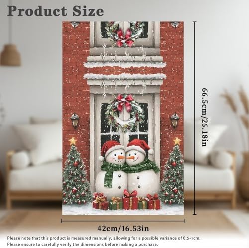 Christmas Snowman Tree Gift Pattern Recliner Headrest Cover