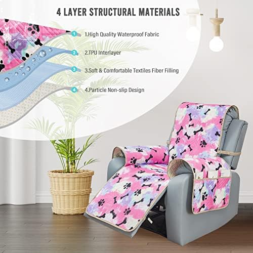 BOCTOPUG Recliner Chair Cover 30 Red Black