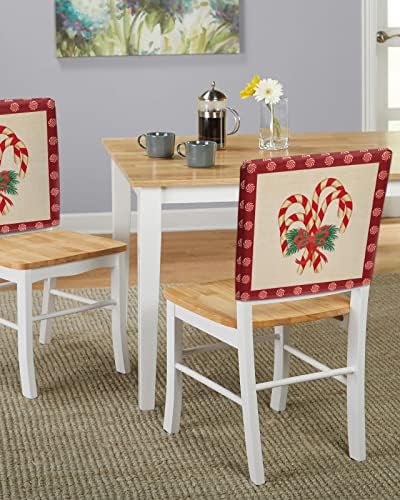 Christmas Candy Cane Chair Back Cover 4 Pack 1