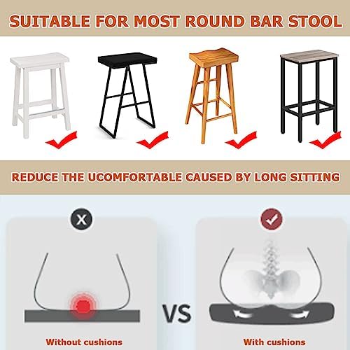 Rectangle Bar Stool Cover Cushion 12x16 Dark Gray