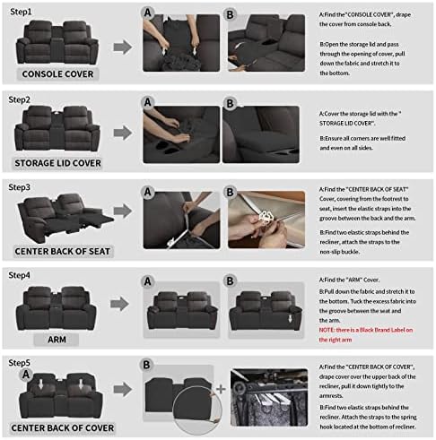 Easy-Going Stretch Recliner Loveseat Cover