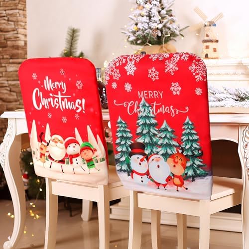 TOCHGREEN Christmas Chair Covers 4 Pack