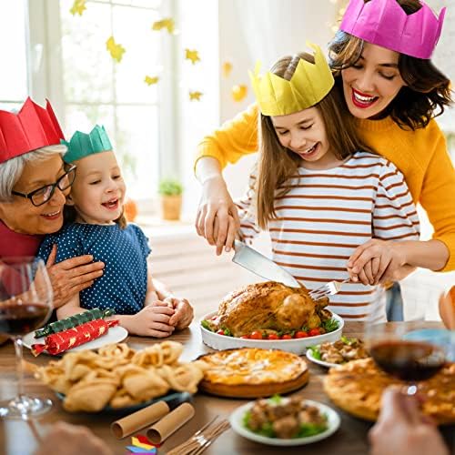 Fainne 100 Pack Christmas Cracker Hats for DIY Crafts