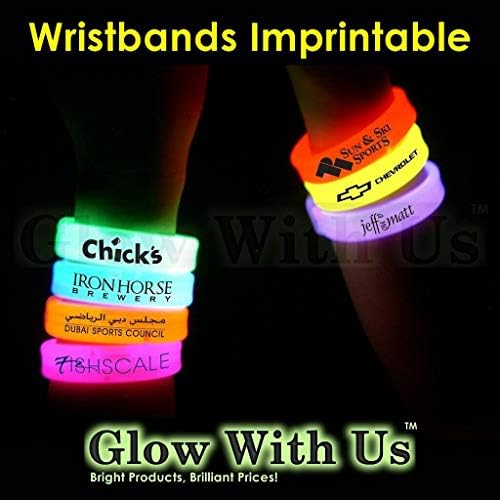 Glow With Us 25 Pack Triple Wide Glow Bracelets