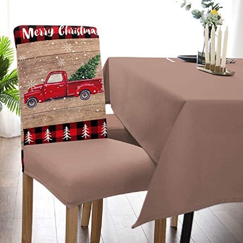 Savannan Merry Christmas Dining Chair Slipcover Set of 6