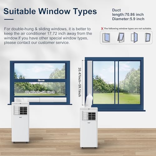 DuraComfort Portable AC 8500 BTU Cooling Fan Dehumidifier