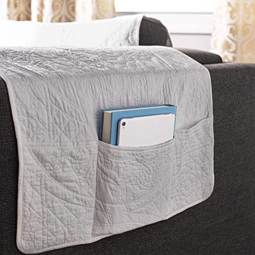 SureFit Heirloom Quilted Cotton Loveseat Cover with Scallop Edge