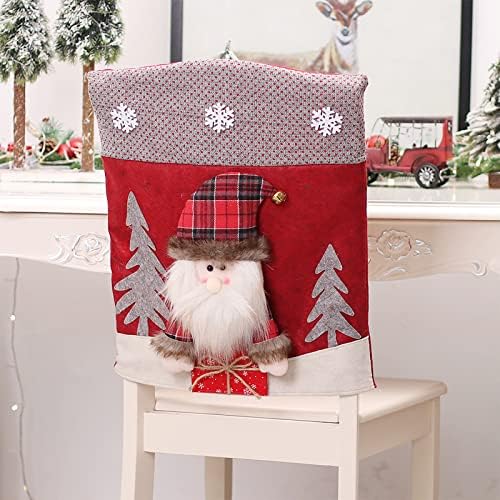 Christmas Chair Covers Set of 6 for Holiday Decor
