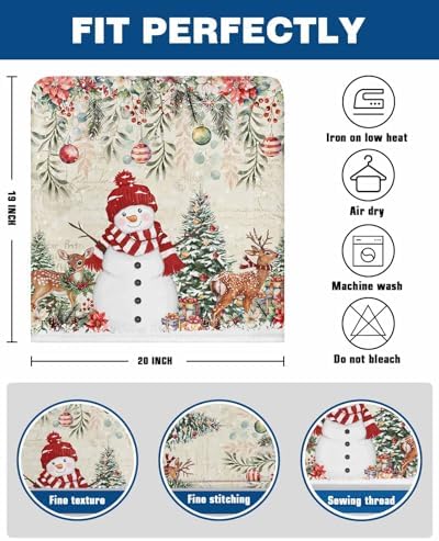 Rustic Snowman Christmas Chair Covers Set of 6