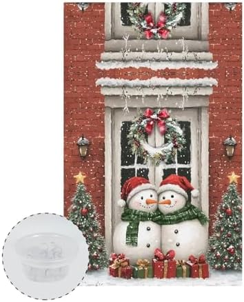 Christmas Snowman Tree Gift Pattern Recliner Headrest Cover