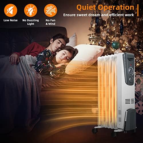 KOTEK 1500W Electric Oil Filled Radiator Heater