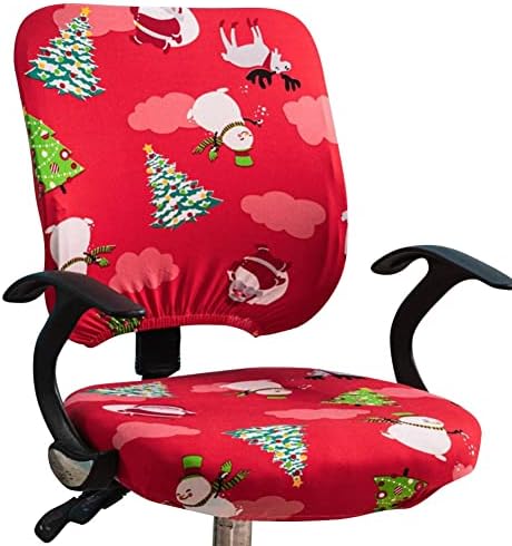 VIOKKO Christmas Chair Cover Red 2 Piece Set