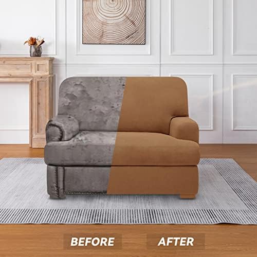 Molasofa T Cushion Chair Slipcover Set 2 Pieces Brown