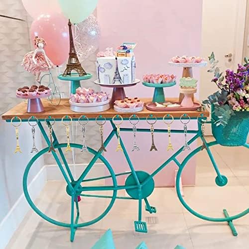 15 Piece Paris Party Favor Keychain Set