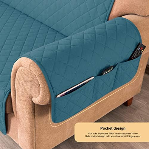 DyFun Reversible Sofa Slipcover with Elastic Straps and Non-Slip Design