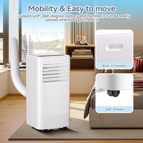 KOKEBREN 10000 BTU Portable Air Conditioner with Cooling Dry and Fan Functions