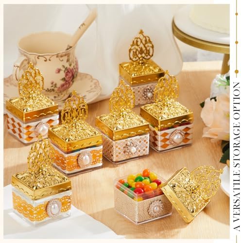 Cunhill 24 Pcs Gold Candy Bottles with Lids
