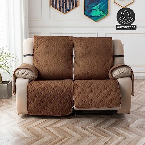 Genina Waterproof Recliner Cover for 2 Seat Non-Slip and Washable