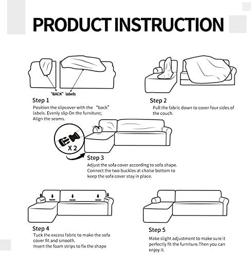 Easy-Going Stretch Sofa Slipcover 2 Pieces