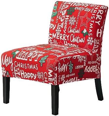 PENDEJATO Armless Chair Covers Christmas Pattern