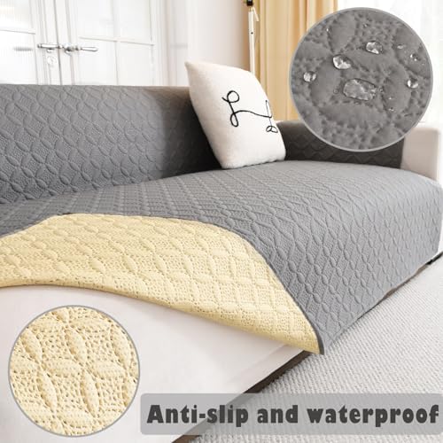 Cmfshape Waterproof Nonslip Sofa Cover for 3 Cushion Couch